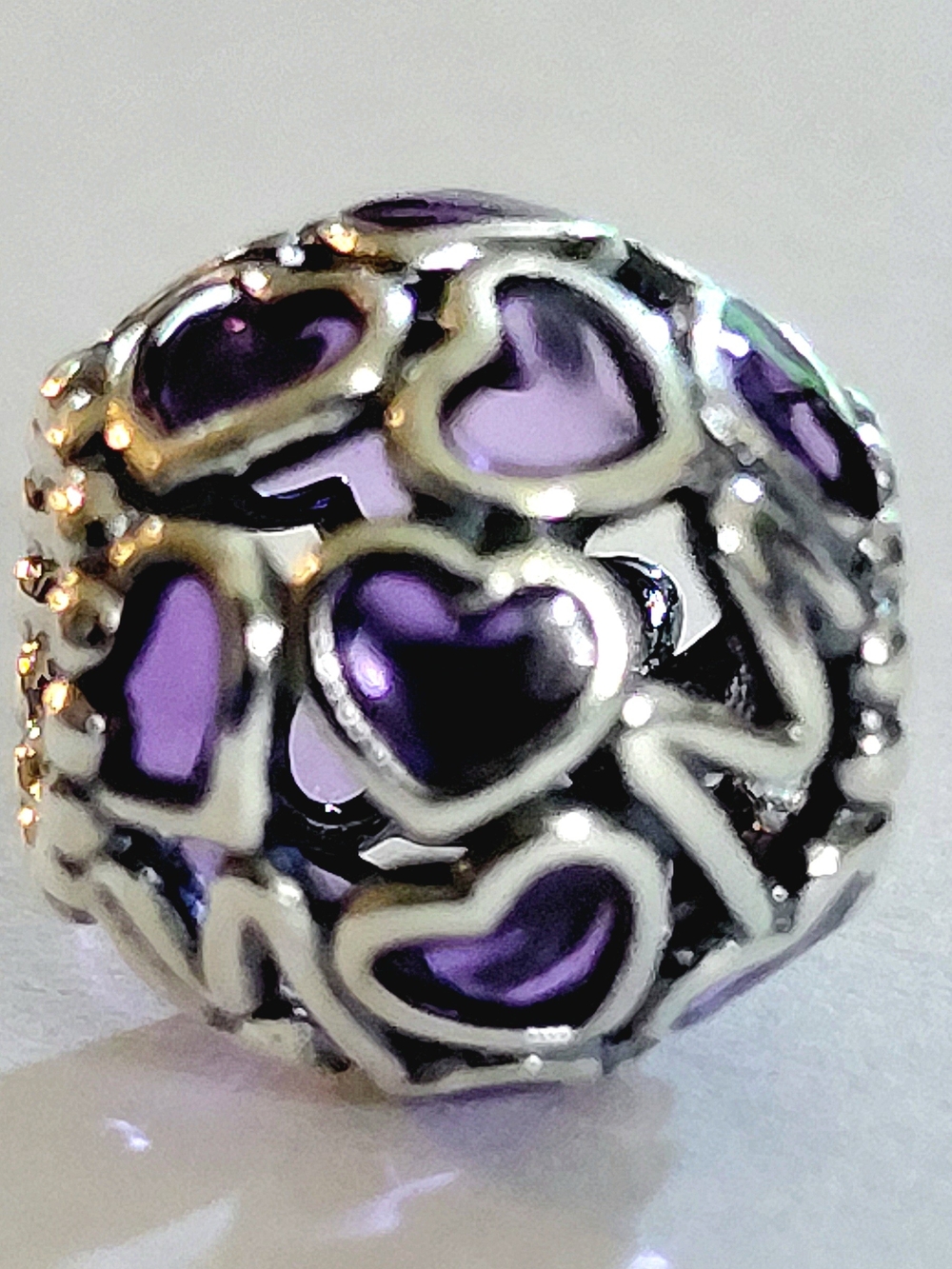 Authentic NEW Pandora Openwork Hearts Mom Charm - Picture 3 of 9